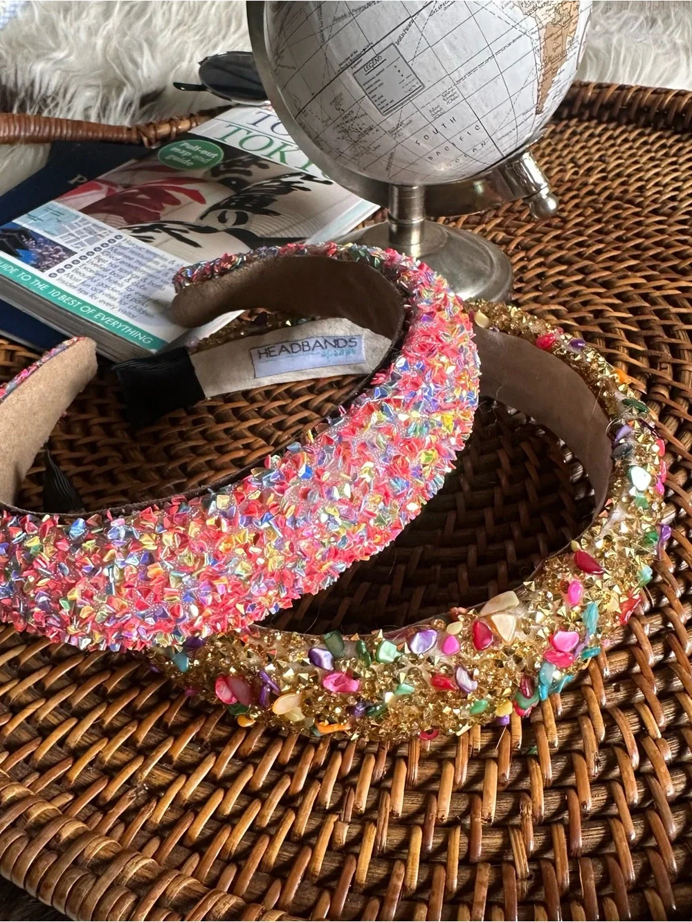 Headbands for Hope Beaded Sequin Glitter Multicolor Headband Set